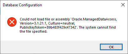 Database Configuration Error